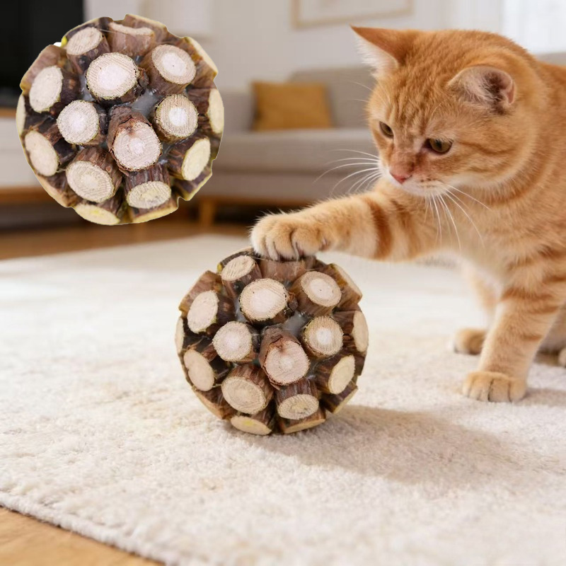 Catnip Toys - Catnip Stick Ball Pet Cat Molar