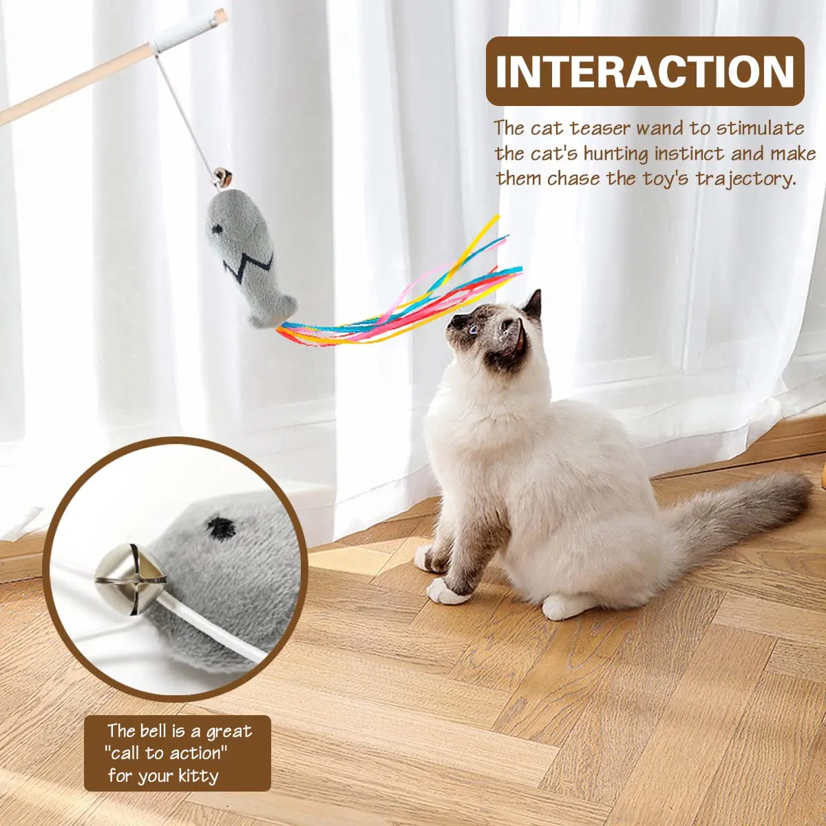 Fashion Cat Wand Toy, Natural  - Catnip Toys recension och pris