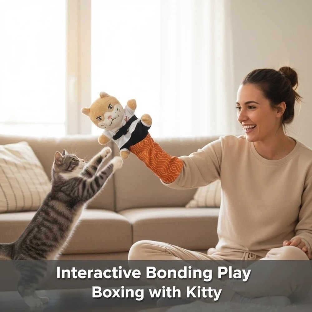 Cartoon Cat Karate Kitty Puppe - Catnip Toys recension och pris