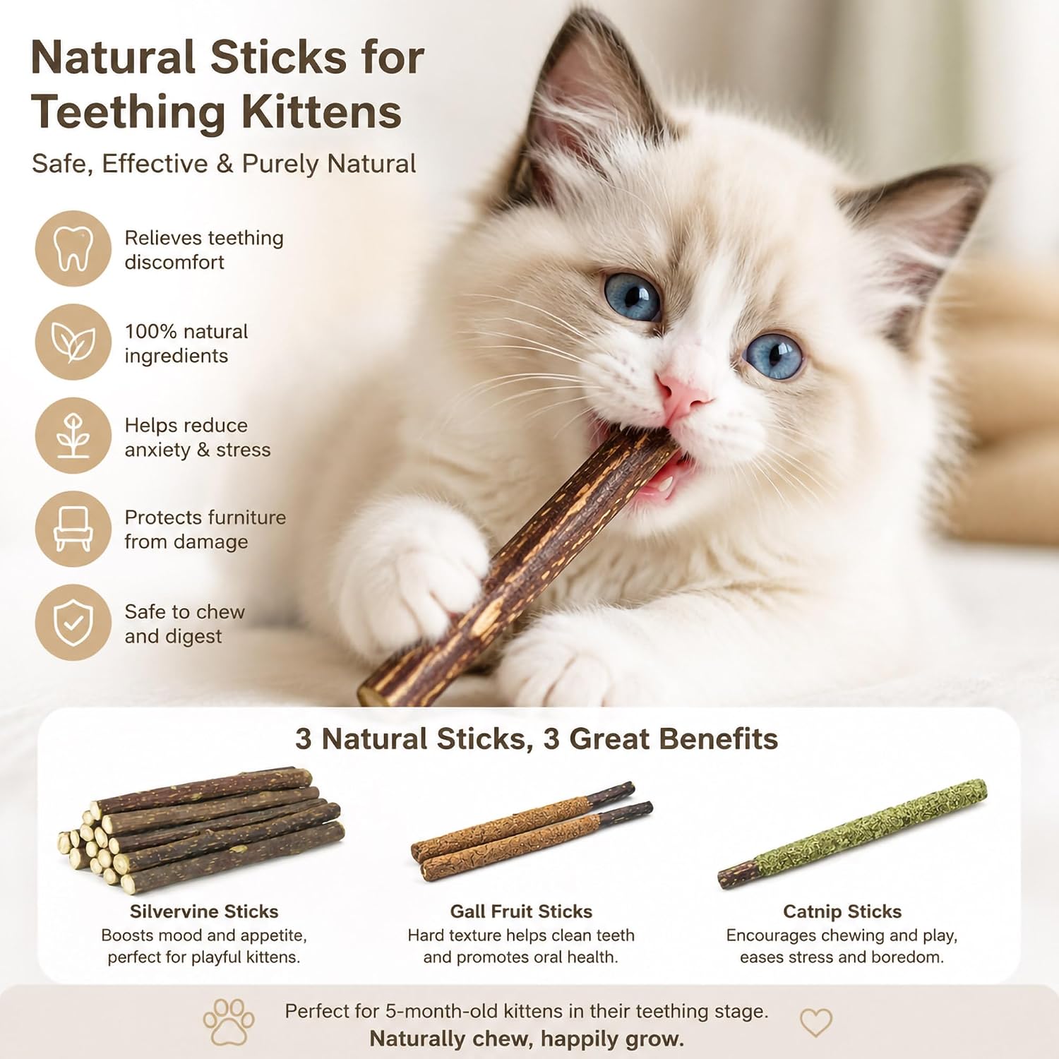 24PCS 3 Flavors Silvervine Sti - Catnip Toys recension och pris